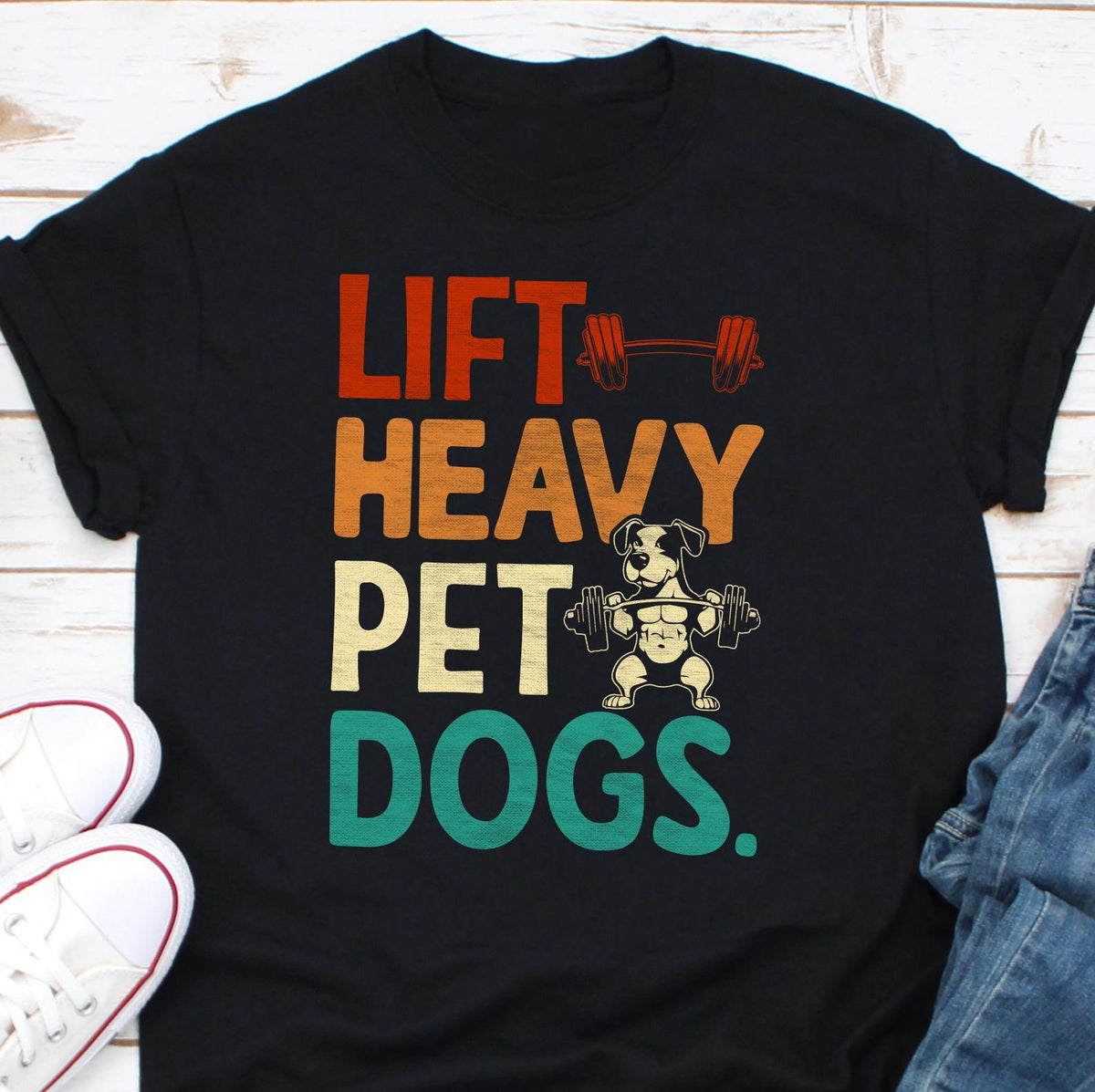 Lift Heavy Pet Dogs Workout Top Dog Fitness Top Lift Heavy Shirt Gift for Lifter Workout Gift Gym Day Shirt Dog Lover Gym Day Shirt Graphic Tee – Fan Favorite · Must-Have Style