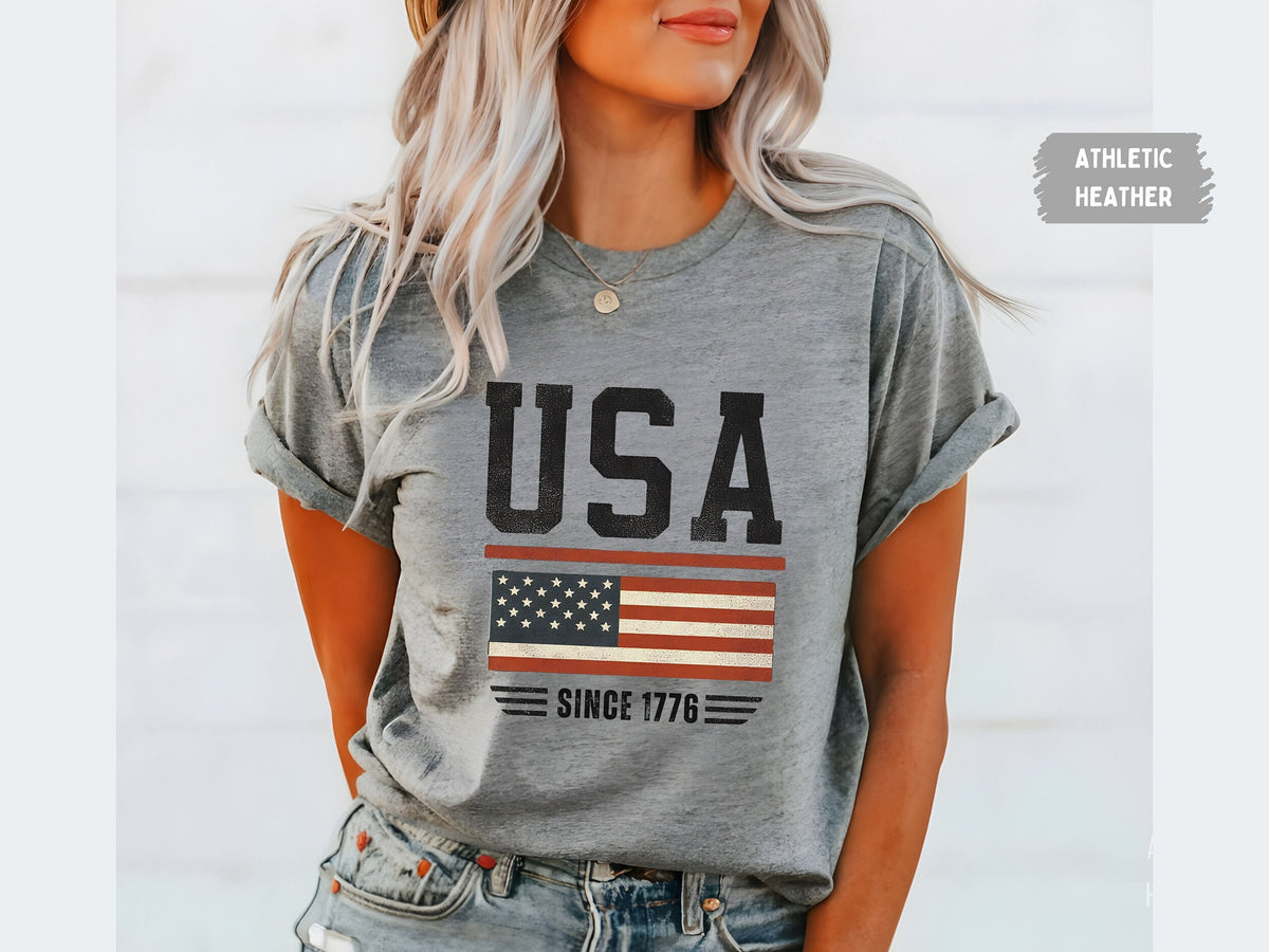 USA Flag Shirt 4th of July Shirt Big USA Tshirt Usa Flag Tee Usa T shirt Usa Independence Day gift Four of July tee 4th of July gifts Graphic Tee – Everyday Comfort · Great Gift For Fans