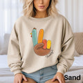 Peace Sign Turkey Sweater Thanksgiving Turkey Sweatshirt Cute Turkey Day Shirt Family Thanksgiving Dinner Happy Turkey Day Thankful Gift Sweatshirt – Bold Style · Trending Graphic Apparel