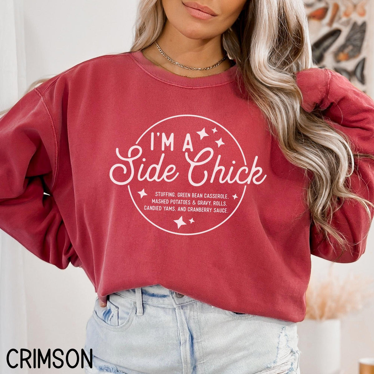 I39m A Side Chick Sweatshirt Funny Thanksgiving Sweater Thanksgiving Dinner Sweater Turkey Day Shirt Fall Turkey Sweater Sweatshirt – Feel-Good Design · Trending Graphic Apparel