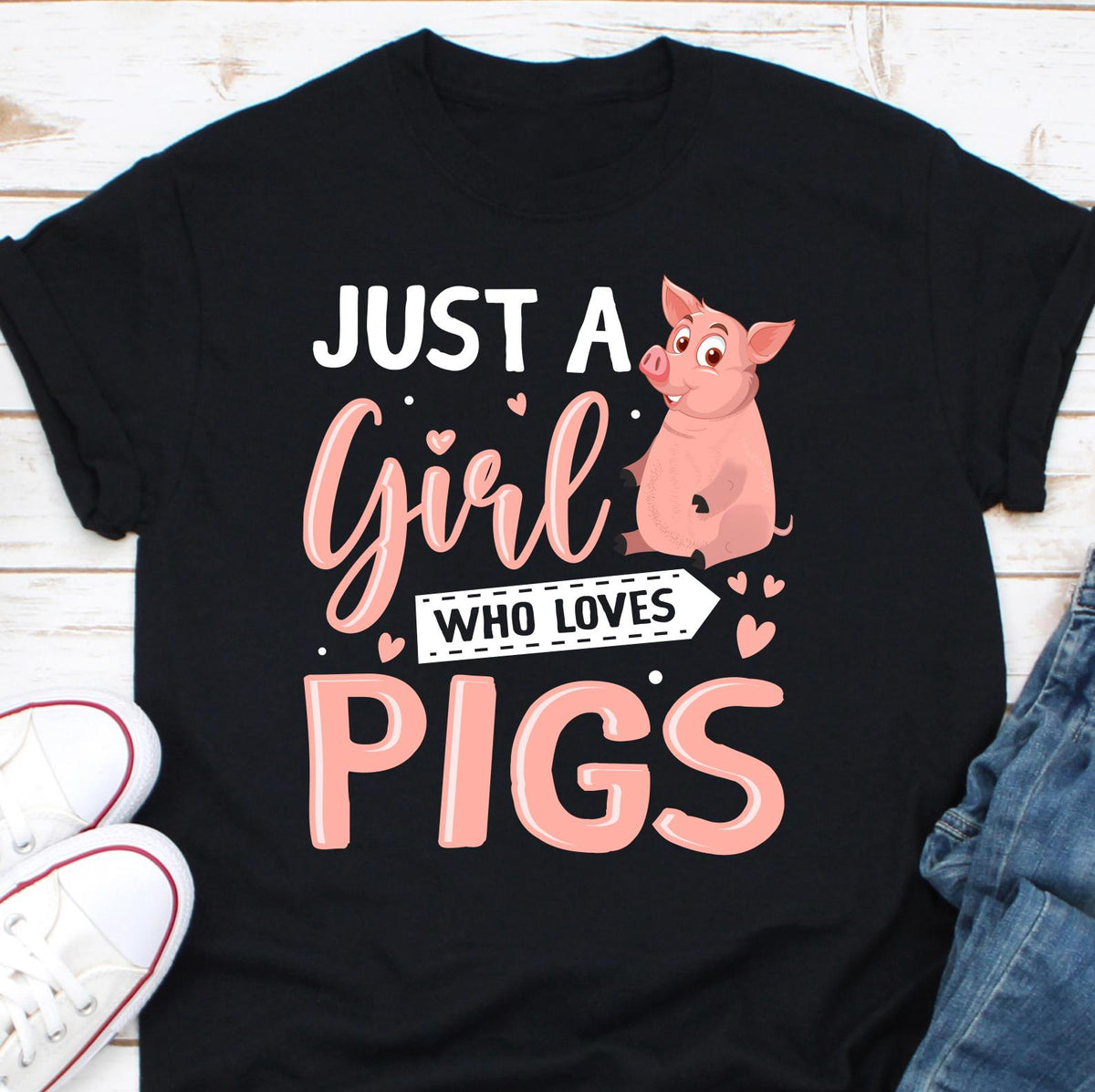 Just a Girl Who Loves Pigs Tshirt Gift for Pig Lover T Shirt for Pig Mom Young Pig Mama Gift Cute Pig Tee Pig Lover Shirt Pet Pig Gift Graphic Tee – Soft Feel · Top Pick For Any Outfit