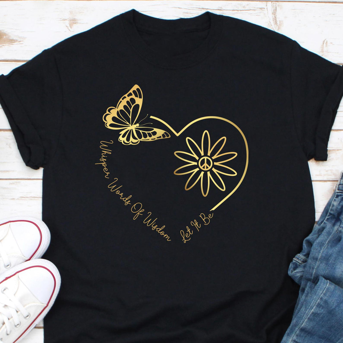 Whisper Words of Wisdom Shirt Let Peace Signal Let It Be Shirt Hippie Shirt Hippie Soul Shirt Peace Shirt Hippie Lover Shirt Gift Graphic Tee – Soft Feel · Must-Have Style