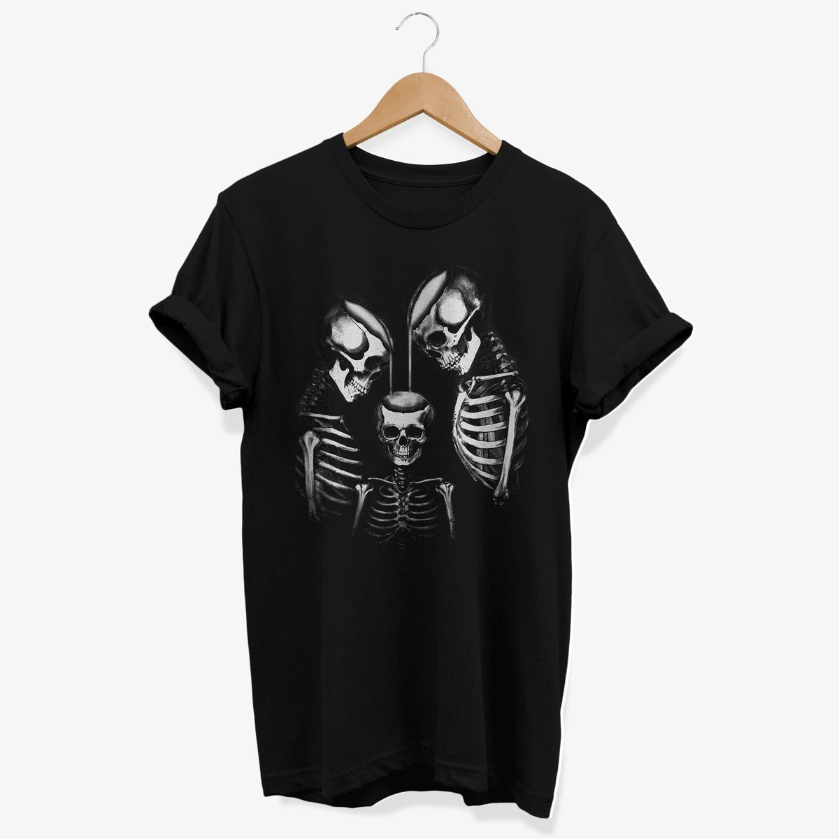 Skeletons Ritual Shirt Surreal Skulls Transferring Knowledge T shirt Dark Aesthetic Fashion Skulls of Wisdom Tshirt Eerie Gothic Clothes Graphic Tee – Fan Favorite · Perfect For Daily Wear