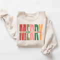 Varsity Merry Sweatshirt Womens Christmas Sweatshirt Holiday Sweater Cute Christmas Sweatshirt Christmas Gift Winter Shirt Sweatshirt – Aesthetic Look · Great Gift For Fans