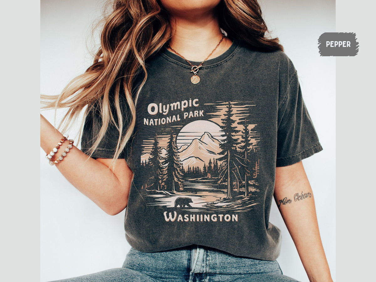 Olympic National Park Shirt Washington Vintage Shirt Olympic Family Trip Pacific Northwest Tee Olympic Park gift Washington State Souvenir Graphic Tee – Bold Style · Great Gift For Fans