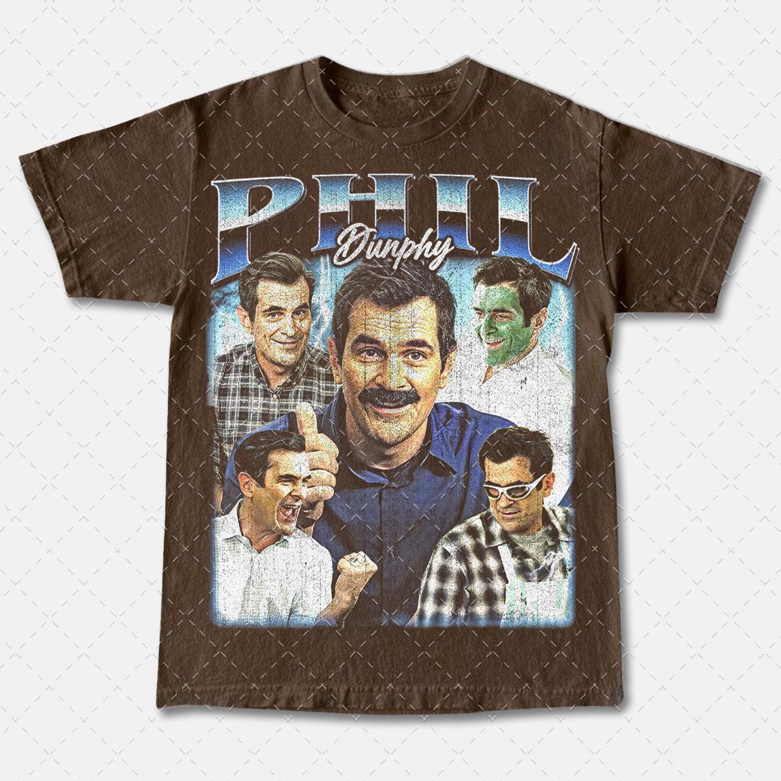 Vintage 90s Phil Dunphy Tee Holly Burrell T shirt Tv Series Unisex T Shirt Retro TV Show Merch Graphic Tee Pop Culture Shirt Graphic Tee – Premium Graphic · High-Quality Print