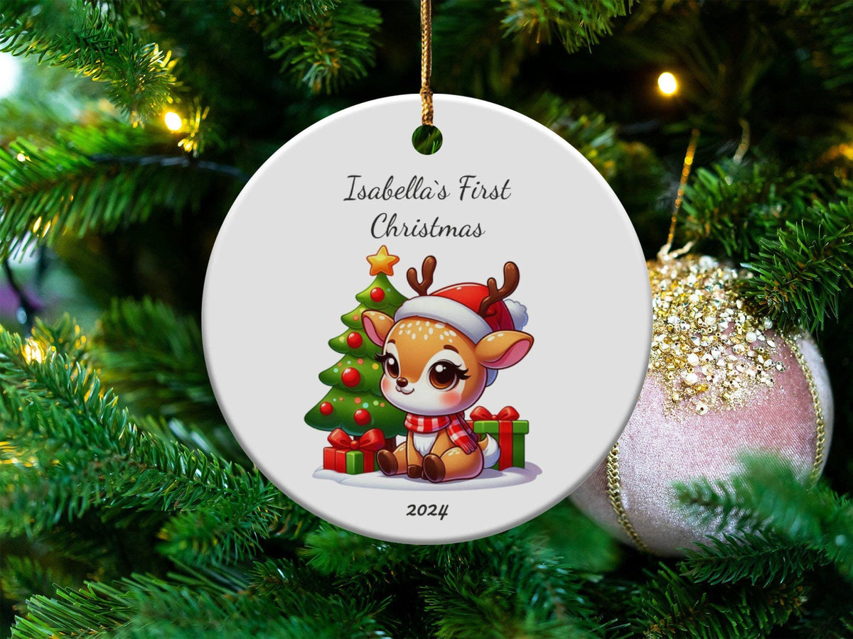 Xmas Ornament First Christmas Baby Ornament Personalized Ceramic Ornament Christmas Tree Keepsake Baby39s First Christmas 2024 8 Graphic Tee – Fan Favorite · Must-Have Style
