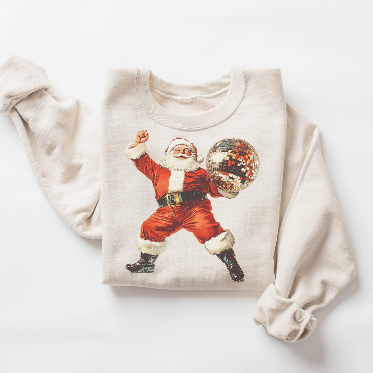 Funny Santa Sweatshirt Cute Santa Sweatshirt Santa Crewneck Christmas Crewneck Cute Santa Shirt Funny Santa Shirt Adult Humor Shirt Sweatshirt – Cozy Vibes · High-Quality Print