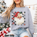 Retro Santa Christmas Sweatshirt Retro Checkered Vintage Santa Sweater Cute Holiday Crewneck Classic Christmas Womens Holiday Sweatshirt Sweatshirt – Easygoing Wear · Top Pick For Any Outfit