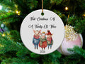 Xmas Ornament Christmas Family Of Three Ornament Ceramic 3 Inch Includes Presentation Box First Christmas 2024 Family Ornament Gift Box Graphic Tee – Bold Style · High-Quality Print