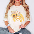 Retro Flower Shirt Vintage Sunflower Shirt boho rainbow TShirt Boho Tee Botanical Shirt Sunflower Lover Gifts For Her Graphic Tee – Feel-Good Design · High-Quality Print