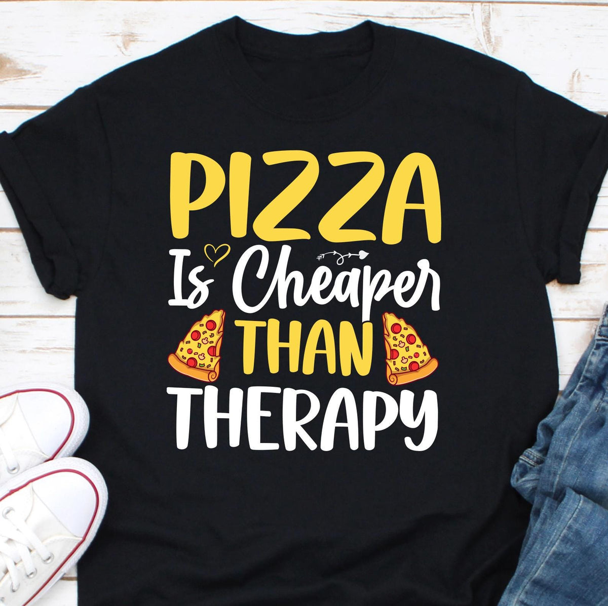 Pizza Is Cheaper Than Therapy Shirt Pizza Lover Shirt Pizzeria Owner Shirt Pizza Day Shirt Gift Pizza Delivery Shirt Italian Pizza Tee Graphic Tee – Soft Feel · Trending Graphic Apparel