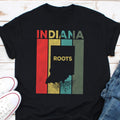 Indiana Roots Shirt State Shirt State Map Shirt State of Indiana Shirt Travel Shirt Indiana Shirt Indiana Gifts Indiana State Map Tee Graphic Tee – Soft Feel · Perfect For Daily Wear