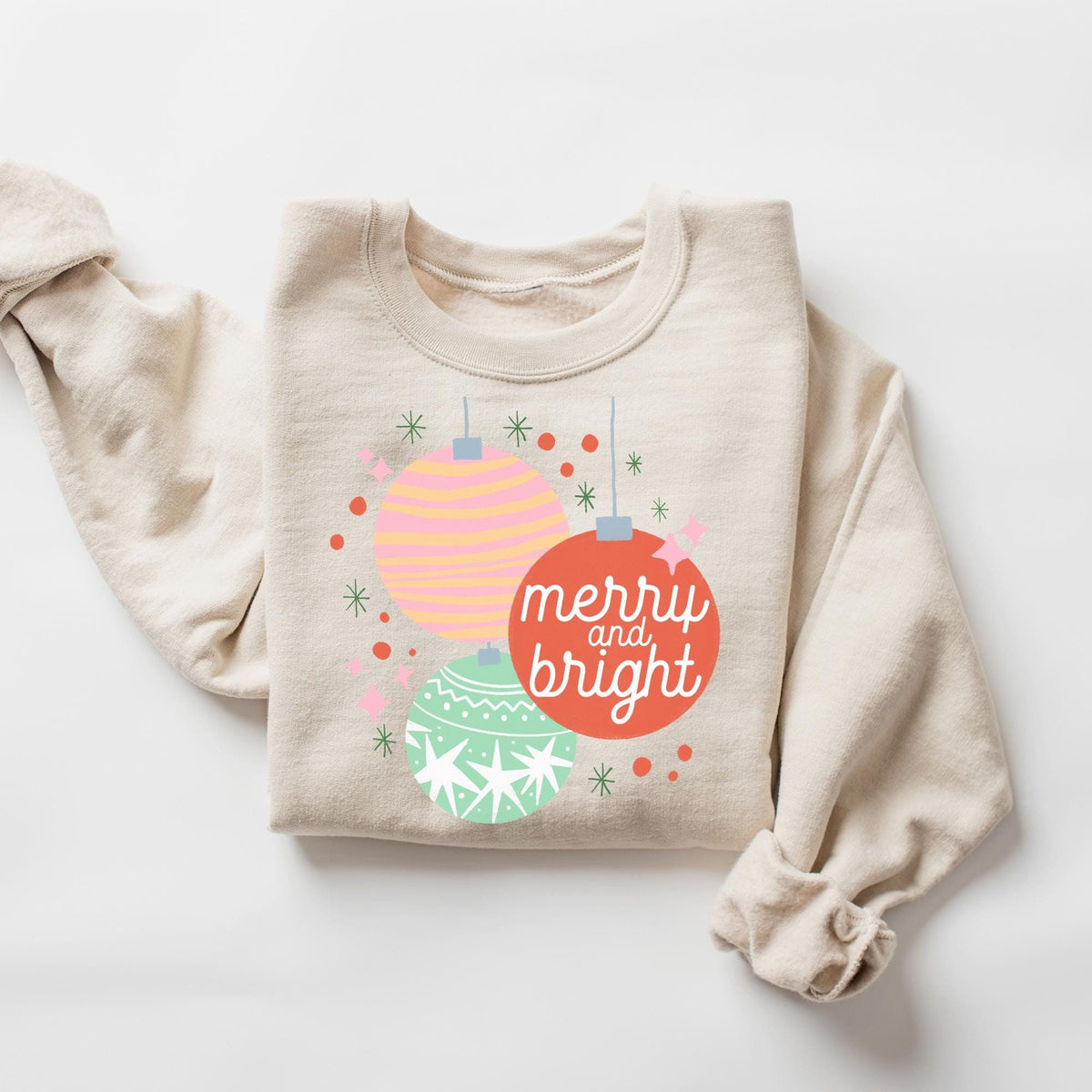 Merry and Bright Sweatshirt Christmas Sweatshirt Christmas Crewneck Christmas Sweater Festive Sweatshirt Holiday Sweatshirt Sweatshirt – Bold Style · Must-Have Style