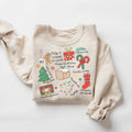 Retro Christmas Sweatshirt Womens Christmas Sweatshirt Holiday Sweater Cute Christmas Sweatshirt Christmas Gift Christmas Doodles Gift Sweatshirt – Easygoing Wear · Trending Graphic Apparel