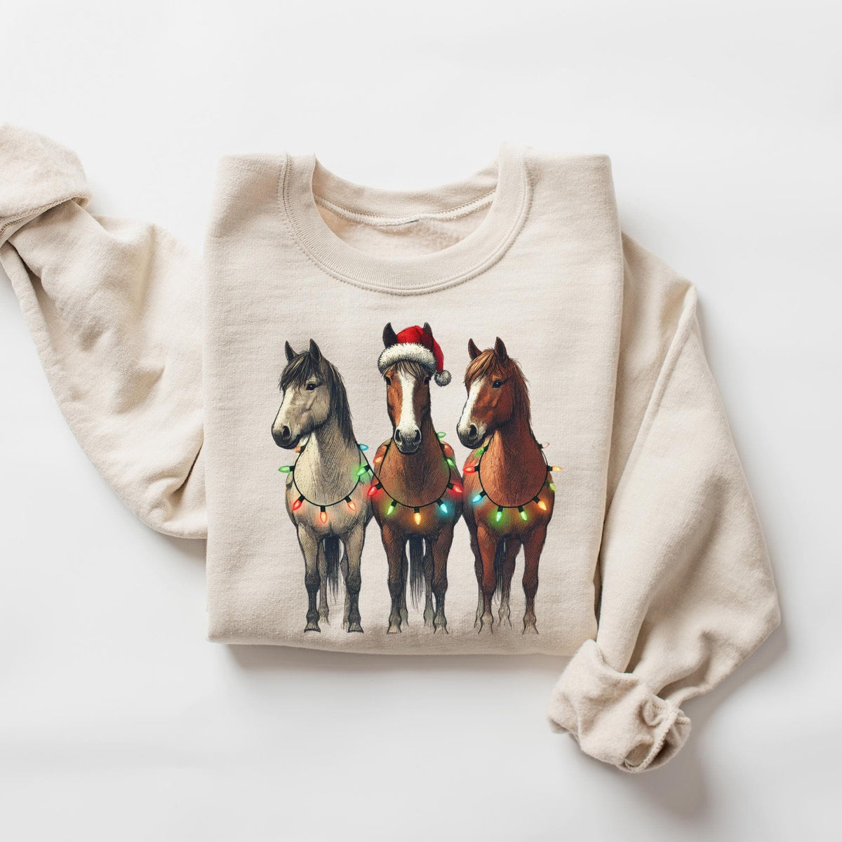 Horse Christmas Sweatshirt Western Christmas Horse Shirt Womens Christmas Sweater Funny Christmas Shirt Horse Lover GiftHoliday Sweater Sweatshirt – Feel-Good Design · Top Pick For Any Outfit