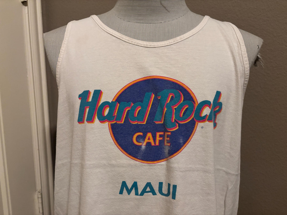 Vintage 90s Hard Rock Cafe Maui Hawaii Tank Top Tshirt XL Tank Top – Warm & Stylish · Top Pick For Any Outfit