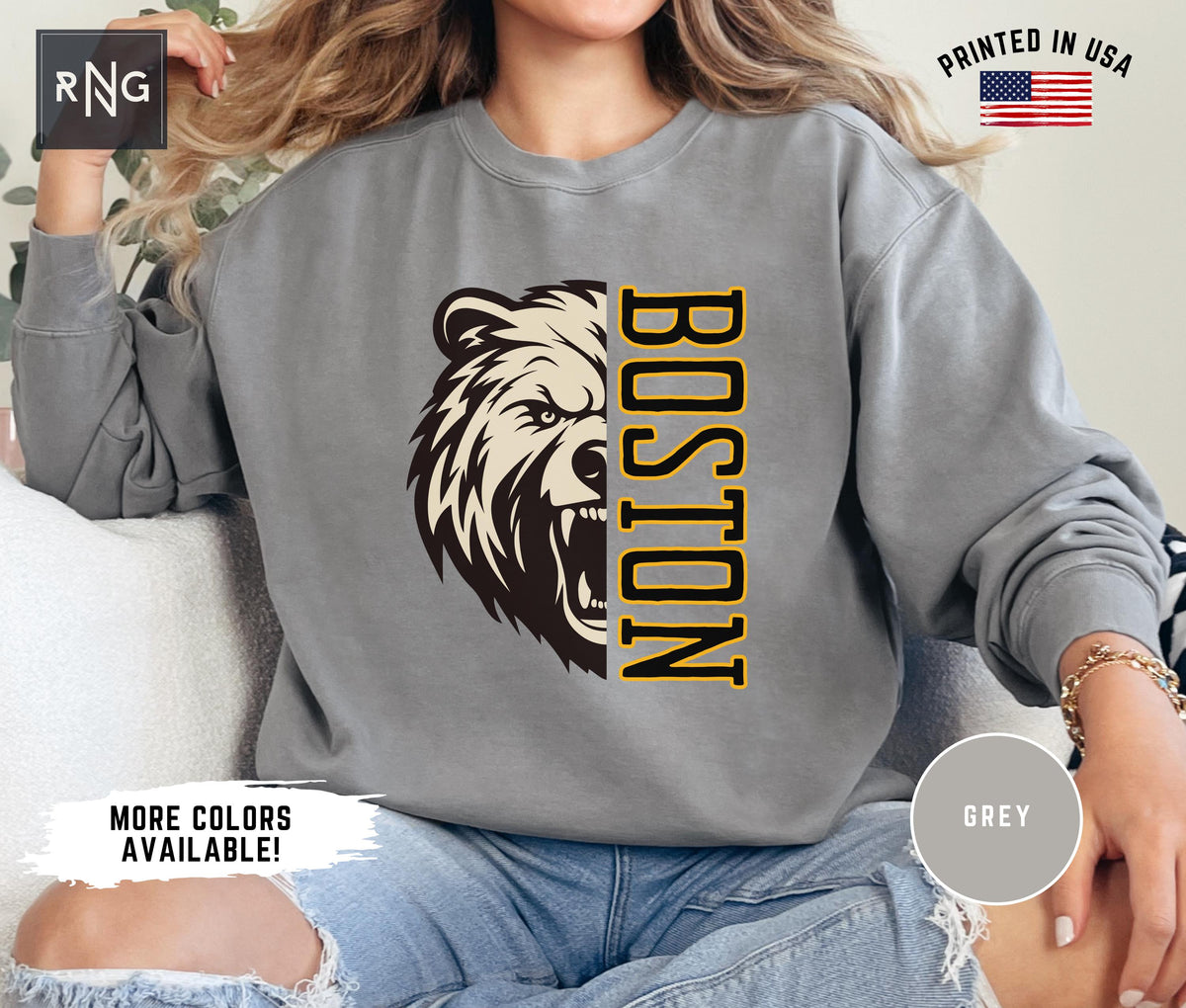 Boston Hockey Shirt Retro Bruin Hockey Gameday Sweatshirt Boston Hockey Crewneck Boston Sports Apparel Bruin Hockey Fan Gift Sweatshirt – Bold Style · Must-Have Style