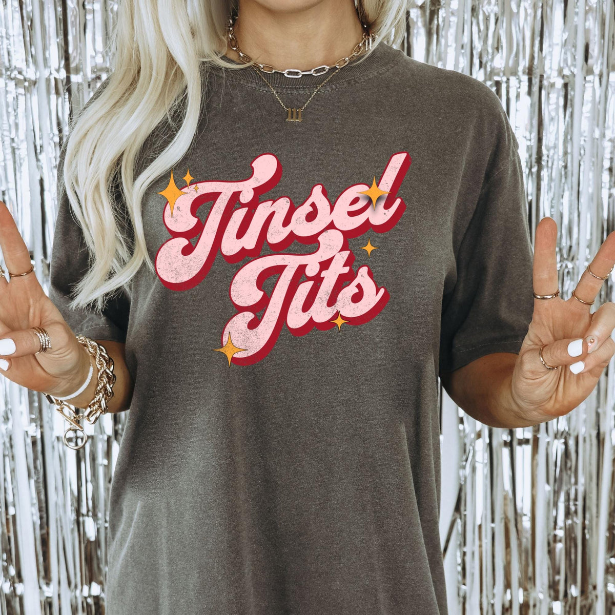 Tinsel Tits Shirt Funny Christmas Shirt Cute Christmas Tee Womens Christmas Tshirt Christmas Tshirt Holiday Party Shirt Graphic Tee – Bold Style · Top Pick For Any Outfit