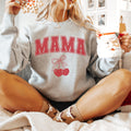 Coquette Varsity Mama Sweatshirt Bows Varsity Font Mama Shirt Trendy Mom Life Sweatshirt Christmas Coquette Mama Shirt Gift for Mom Sweatshirt – Cozy Vibes · Perfect For Daily Wear