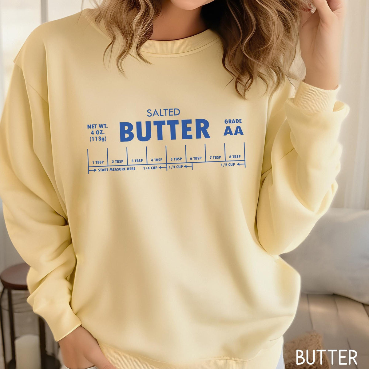 Salted Butter Sweatshirt Stick Of Butter Sweater Funny Baker Gift Baking Shirt Foodie Chef Shirt Butter Lover Gift Sweatshirt – Fan Favorite · Great Gift For Fans