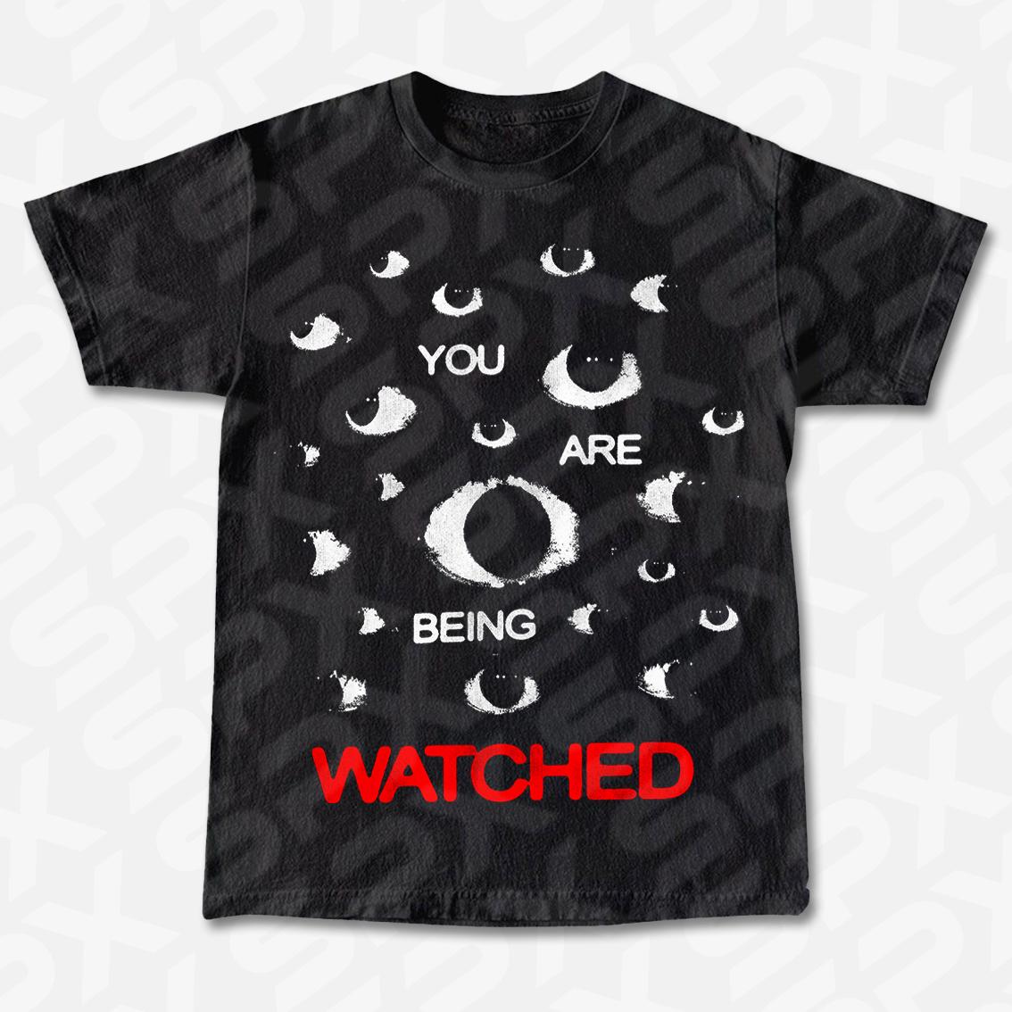 Vintage You Are Being Watched 90s Graphic Shirt Retro Illustration Shirt Aestethic T shirt Vintage Drawing Unisex T shirt Graphic Tee – Cozy Vibes · Must-Have Style