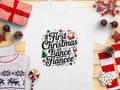 First Christmas as Fiance Fiancee Gift TShirt Cute Holiday Couples Shirt Romantic Christmas Tee Matching Christmas Couple TShirt Graphic Tee – Soft Feel · High-Quality Print
