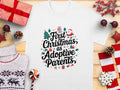 First Christmas As Adoptive Parents T Shirt Cute Holiday Tee Perfect for New Adoptive Parents Unique Christmas Gift Graphic Tee – Warm & Stylish · High-Quality Print