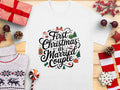 First Christmas As Married Couple TShirt Newlyweds Christmas Tee Holiday Gift for Married Couples Christmas Matching Shirts Graphic Tee – Fan Favorite · Top Pick For Any Outfit