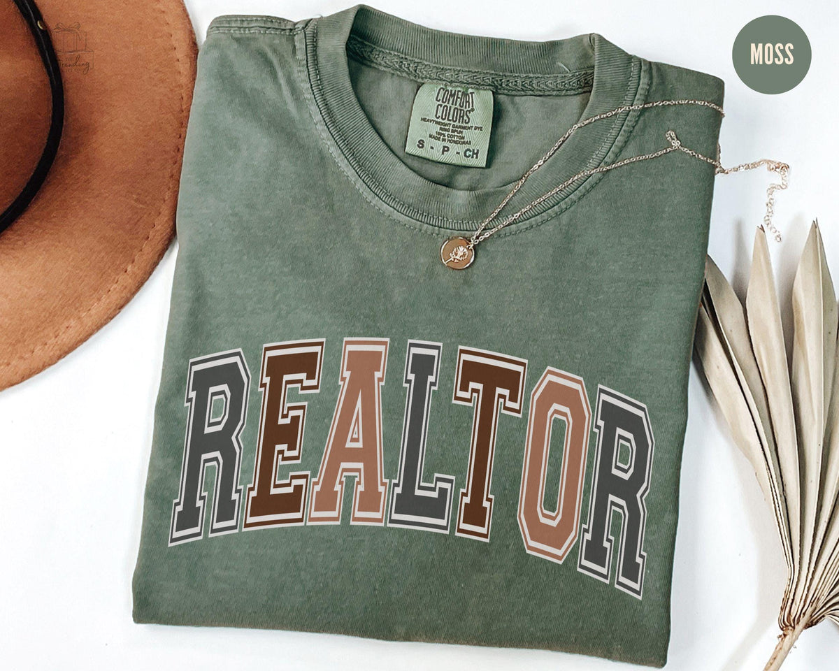 Real Estate Agent Shirt Realtor Tshirt College Varsity Real Estate Tee Realtor Crewneck Closing Gift Shirt Graphic Tee – Bold Style · Top Pick For Any Outfit