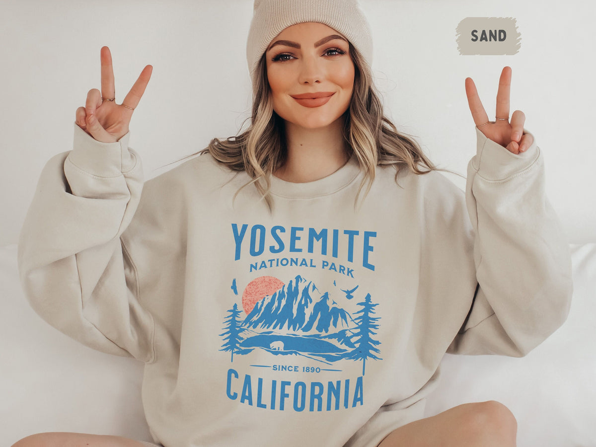Yosemite Sweatshirt Vintage Yosemite Sweatshirt Yosemite National Park Sweater Yosemite Retro shirt Yosemite Crewneck Granola Girl gift Sweatshirt – Everyday Comfort · Perfect For Daily Wear