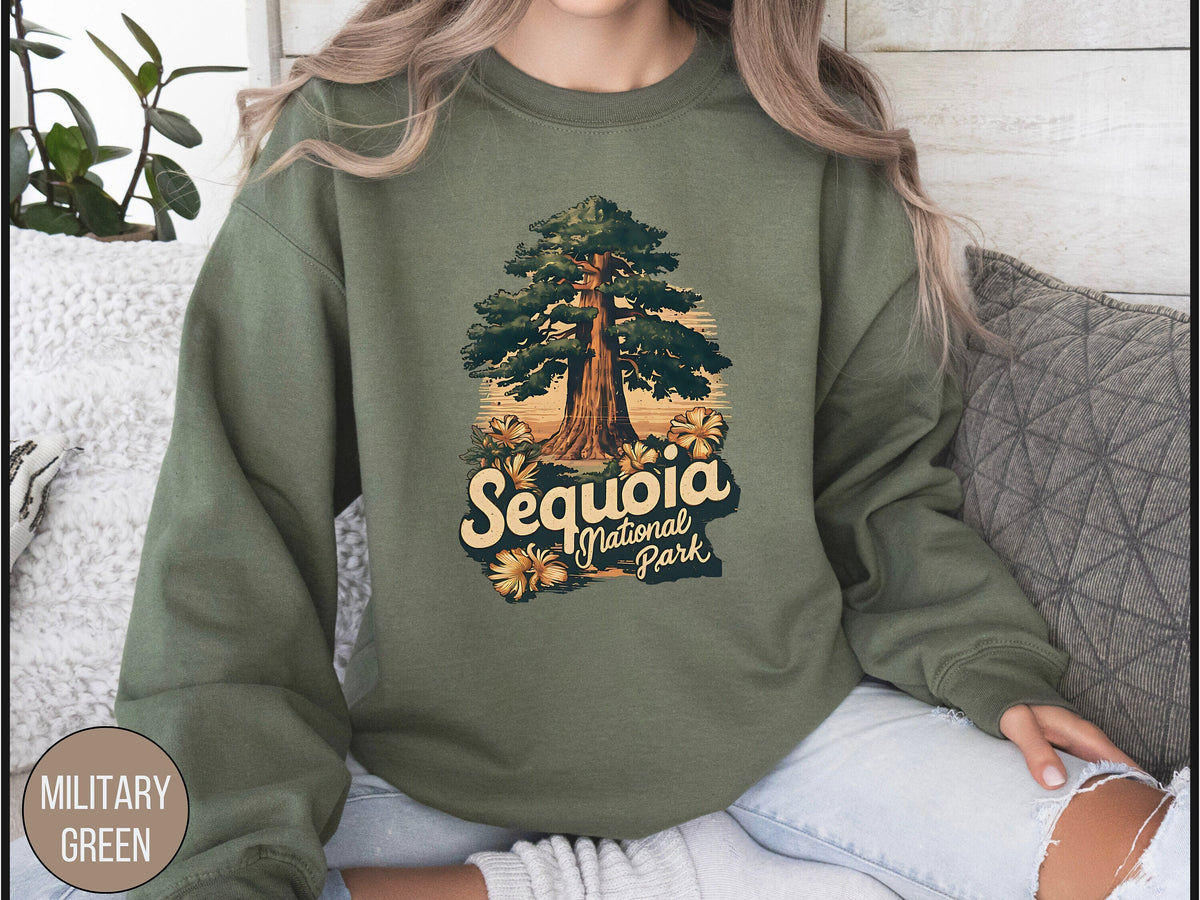 Sequoia National Park Sweatshirt Vintage California Sweatshirt Giant Sequoia Hiking Shirt Redwood Shirt California Trip Gift National Park Sweatshirt – Easygoing Wear · Must-Have Style
