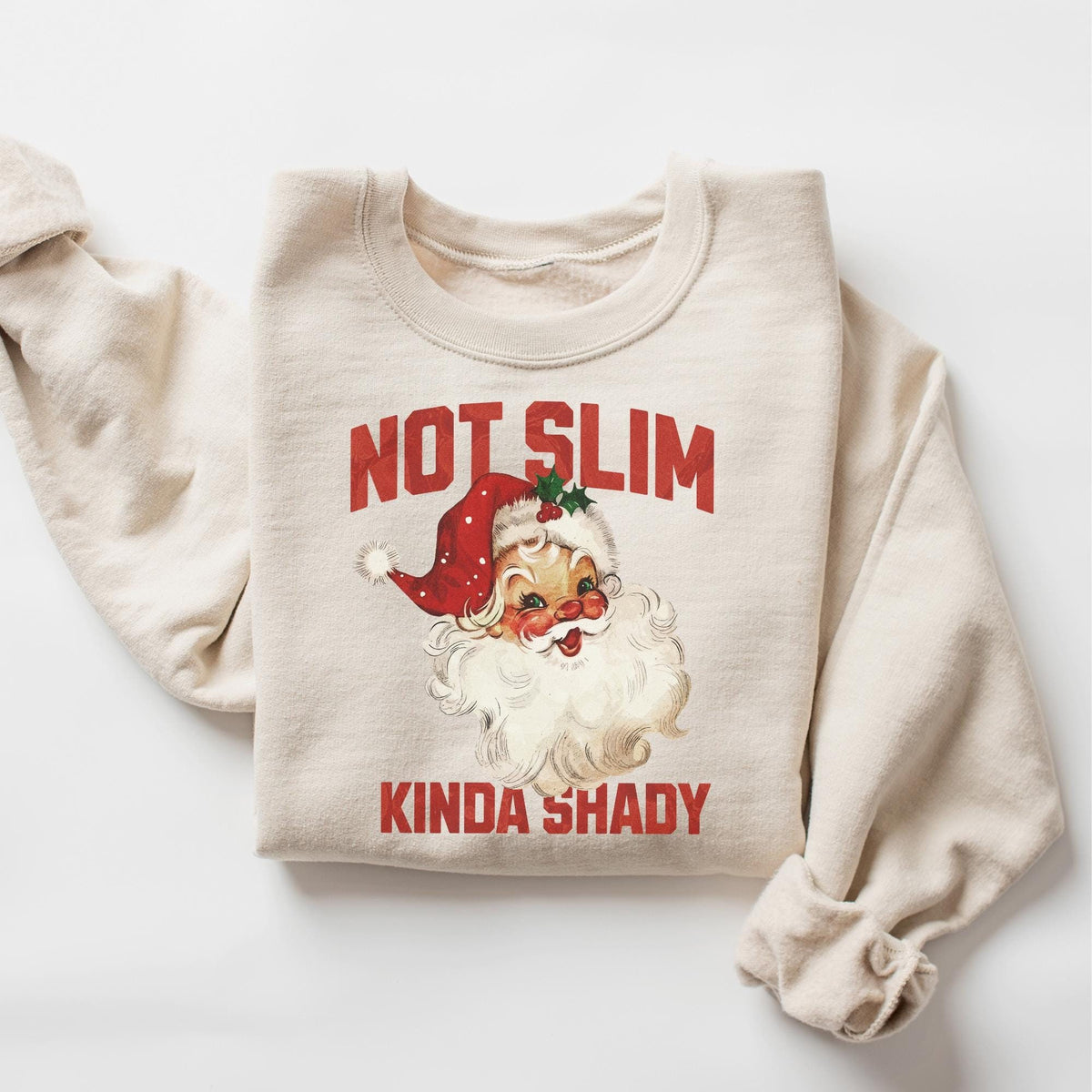 Not Slim Kinda Shady Sweatshirt Christmas Sweatshirt Christmas Shirt Vintage Santa Sweater Christmas Crewneck Pullover Christmas Gifts Sweatshirt – Easygoing Wear · Must-Have Style