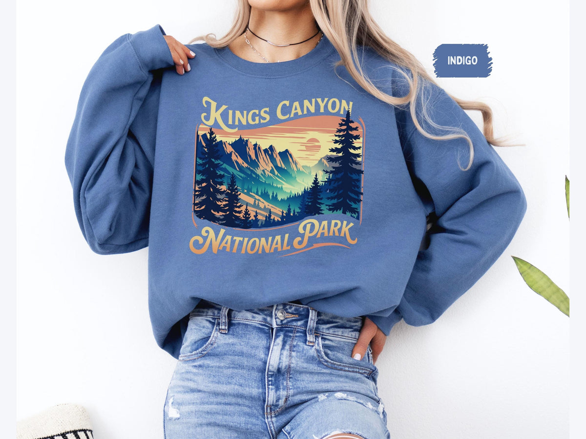 Kings Canyon National Park Sweatshirt California Nature Lover Gift Hiking Adventure Outdoors Apparel Mountain Wilderness Crewneck Jumper Sweatshirt – Premium Graphic · Perfect For Daily Wear