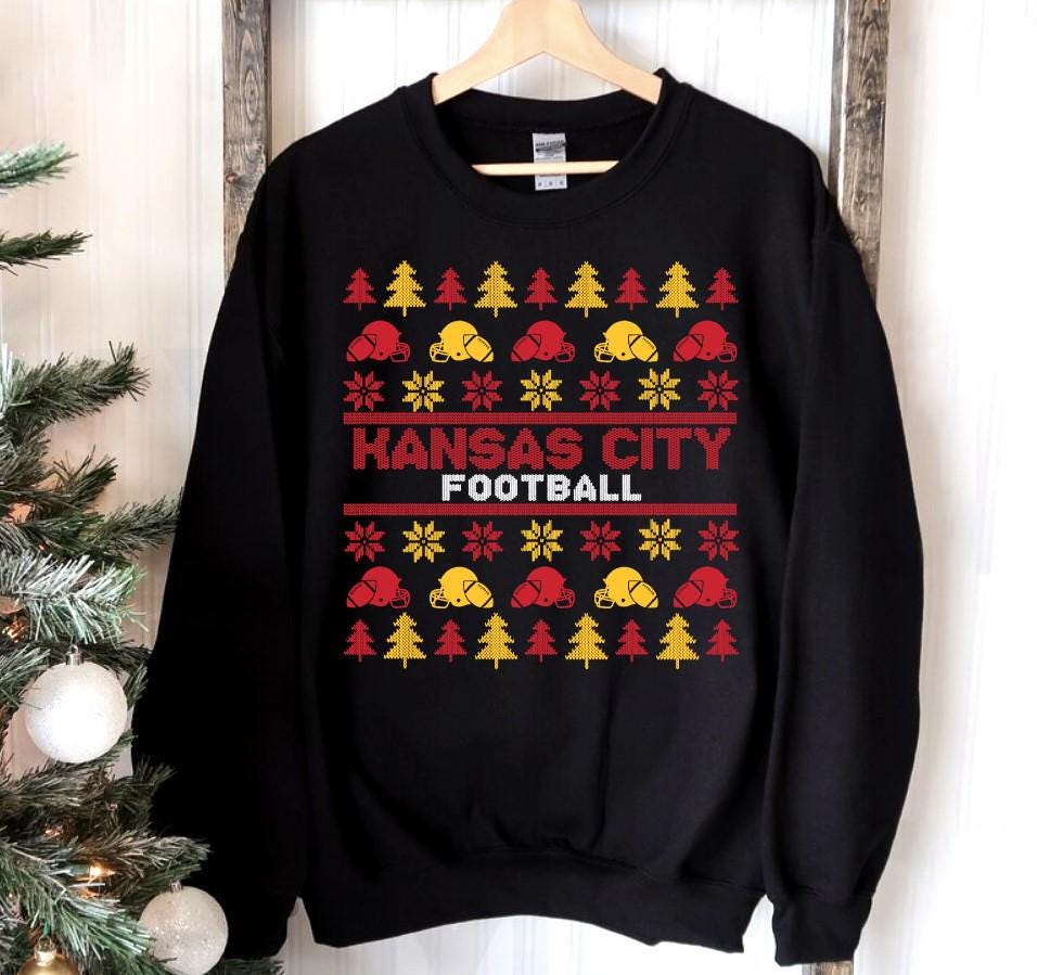 Kansas City Football Ugly Pattern Christmas Unisex Vintage Sweatshirt Kansas City Football Team Hoodie Football Mom Shirt Christmas Gifts Hoodie – Bold Style · Perfect For Daily Wear
