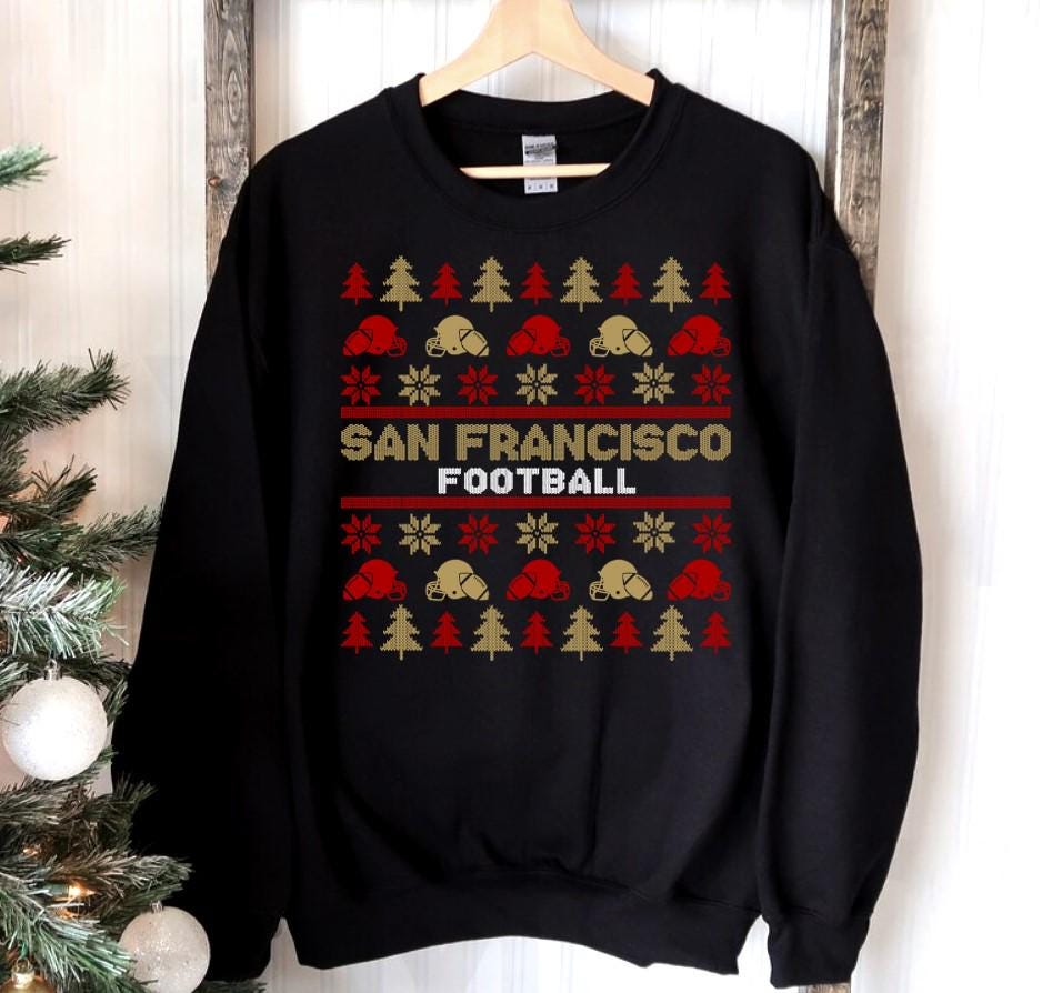 San Francisco Football Ugly Pattern Christmas Unisex Sweatshirt San Francisco Football Team Hoodie Football Mom Shirt Christmas Gifts Hoodie – Aesthetic Look · Great Gift For Fans