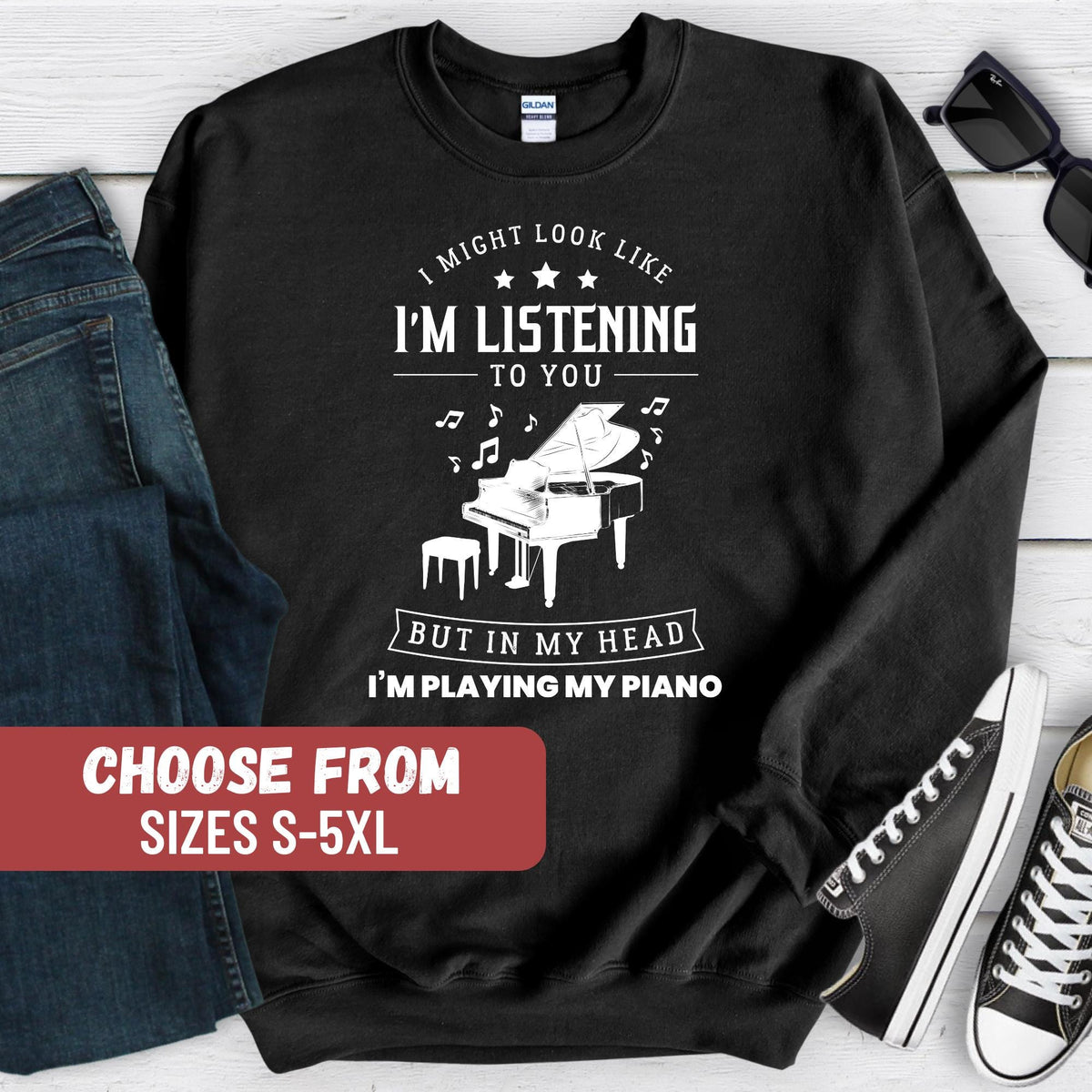 Music Sweatshirt Music Hoodie Music Lover Sweatshirt Musician Sweatshirt Piano Teacher Sweatshirt Music Hoodie Piano Sweatshirt Hoodie – Cozy Vibes · High-Quality Print