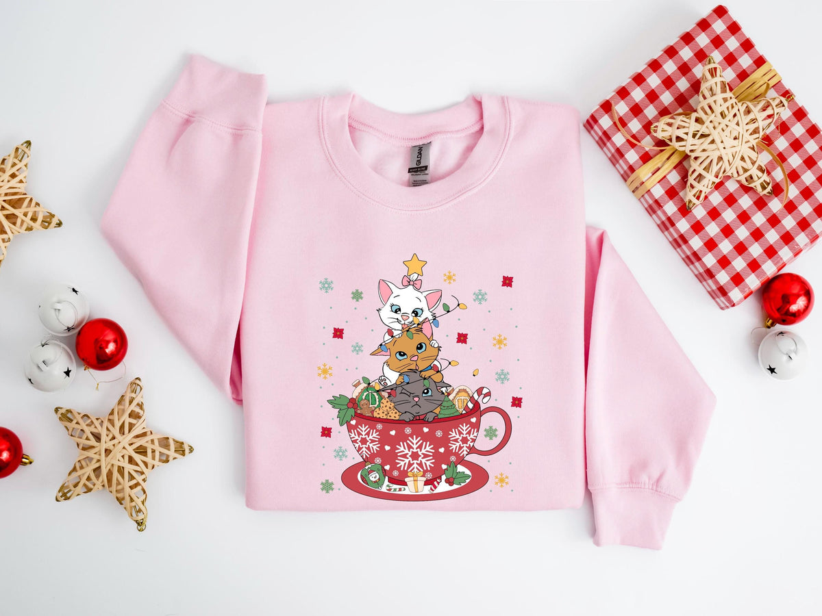 Christmas Cat Tree Sweatshirt Christmas Cats Sweatshirt Meow Christmas SweatshirtCat Lover GiftHoliday SweatshirtCute Christmas Sweater Sweatshirt – Feel-Good Design · Great Gift For Fans