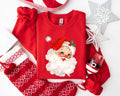 Retro Santa Sweatshirt Woman Santa Sweatshirt Retro Christmas Santa Holiday Clothing Women Christmas Sweatshirt for Woman holiday Sweatshirt – Bold Style · Trending Graphic Apparel