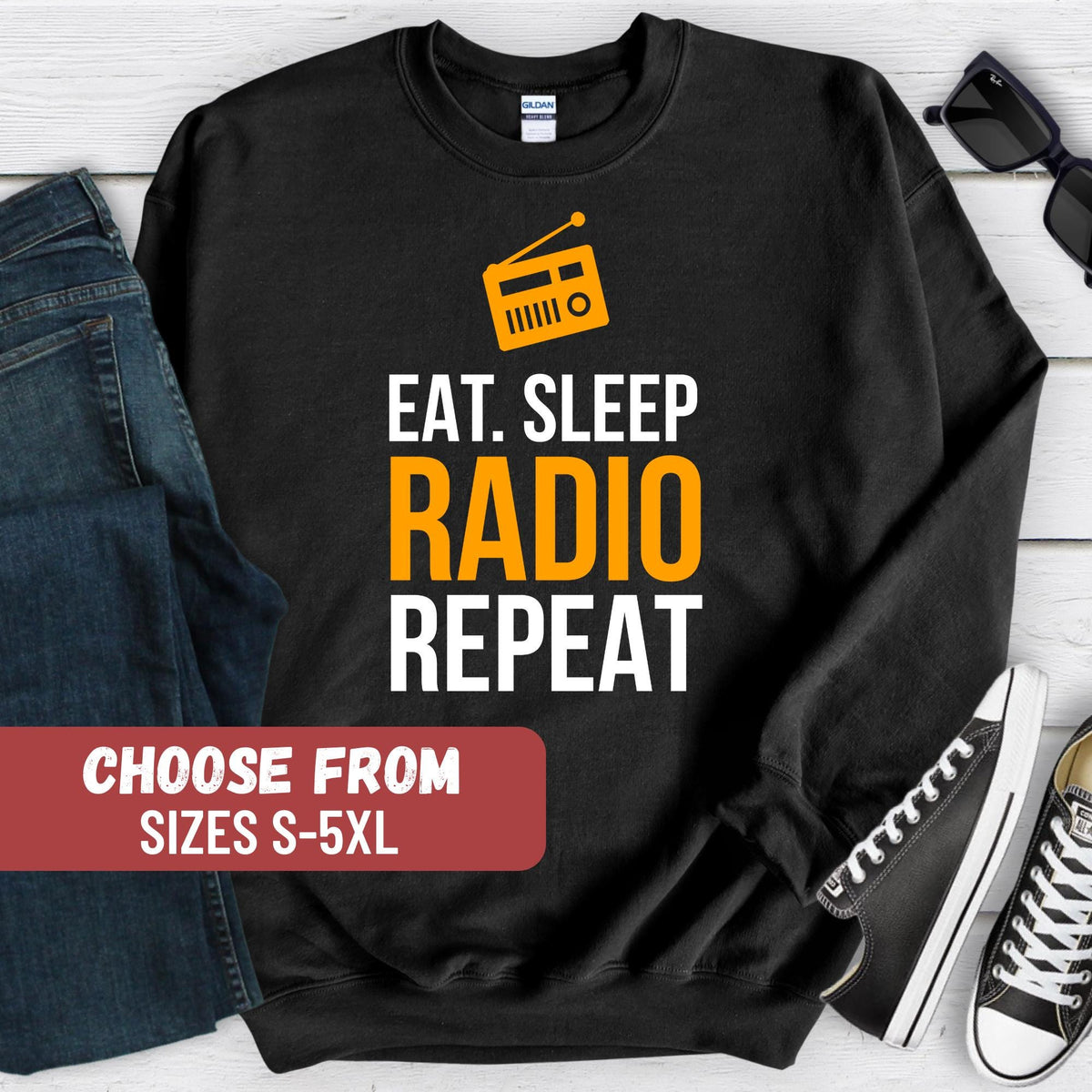 Funny Radio Hoodie Funny Amateur Radio Gift Ham Radio Lover Sweatshirt Radio Operator Sweater Amateur Radio Pullover Radio Host Sweater Hoodie – Easygoing Wear · Perfect For Daily Wear