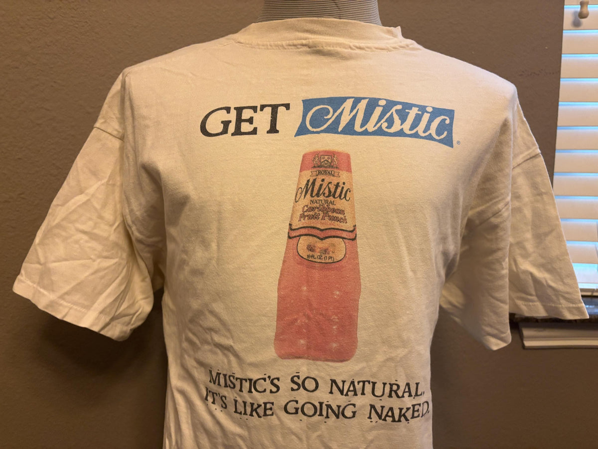 Vintage 90s Go Naked Mistic Fruit Juice Liquor Tshirt XL Graphic Tee – Warm & Stylish · Perfect For Daily Wear
