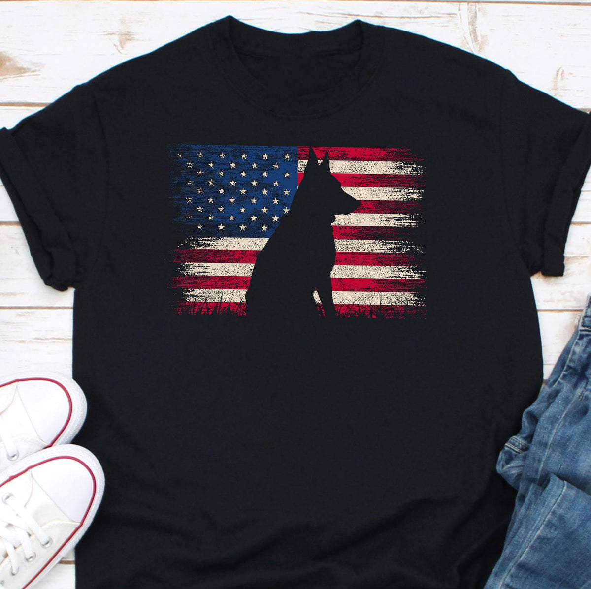 Patriotic German Shepherd American Flag USA Dog Lover T Shirt German Shepherd Dog German Shepherd Dog Gift German Shepherd Lover Graphic Tee – Cozy Vibes · Top Pick For Any Outfit