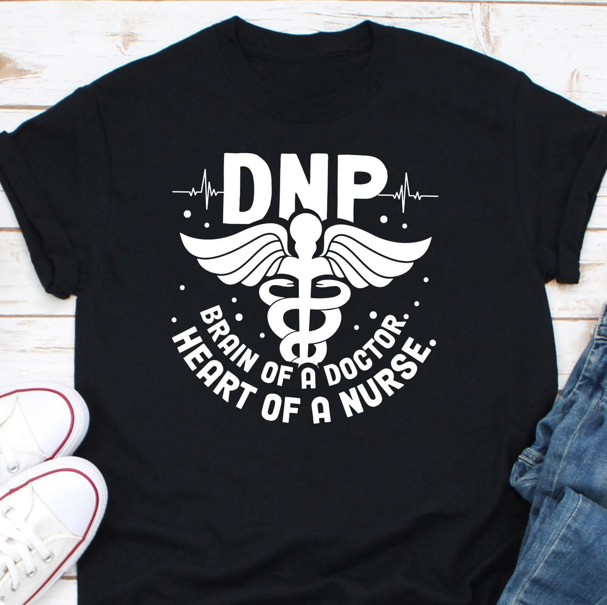 DNP Shirt Brain of A Doctor Heart of A Nurse Shirt Doctor Of Nursing Practice Shirt DNP Graduate Shirt Doctorate Of Nursing Shirt Graphic Tee – Easygoing Wear · High-Quality Print