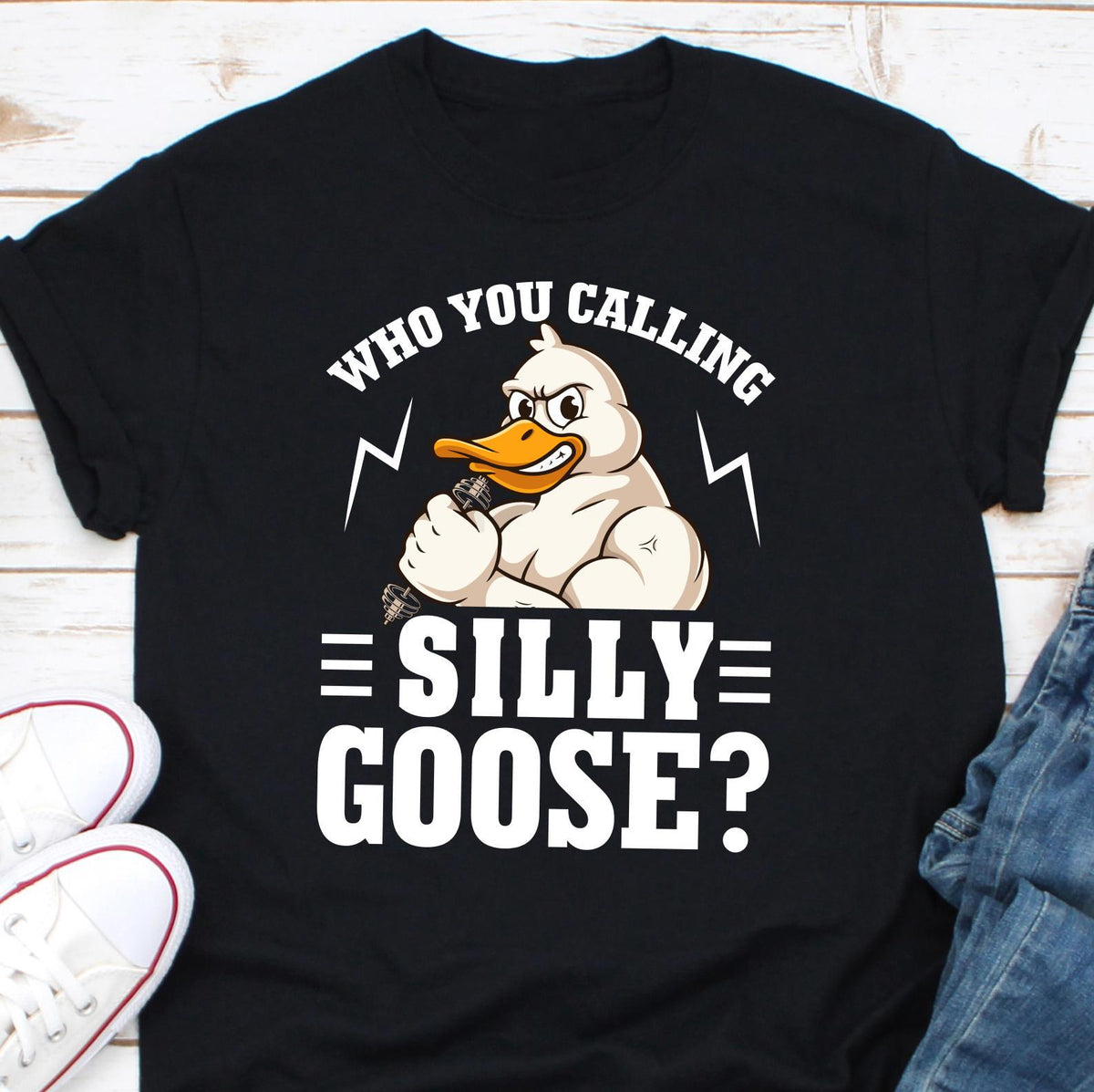 Who You Calling Silly Goose Shirt Muscle Shirt Weightlifter Gym Shirt Funny Gym Meme T Shirt Silly Goose Shirt Funny Goose Shirt Graphic Tee – Aesthetic Look · Trending Graphic Apparel