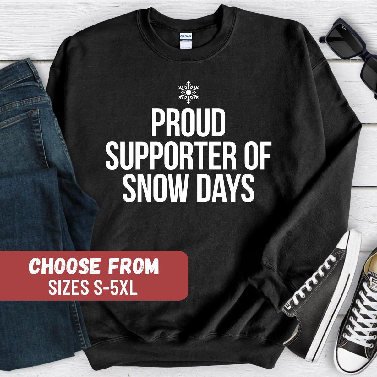 Funny Teacher Sweatshirt Cute Teacher Crewneck Teacher Appreciation gift Gift For Teacher Proud Support Of Snow Days Sweatshirt Sweatshirt – Warm & Stylish · Perfect For Daily Wear
