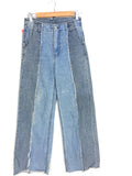 Size 27x38 Unbrand Patchwork Style Jeans Stone Washed Denim Distressed Blue Jeans Ripped Pant Casual Fashion Style W27 Graphic Tee – Premium Graphic · Must-Have Style