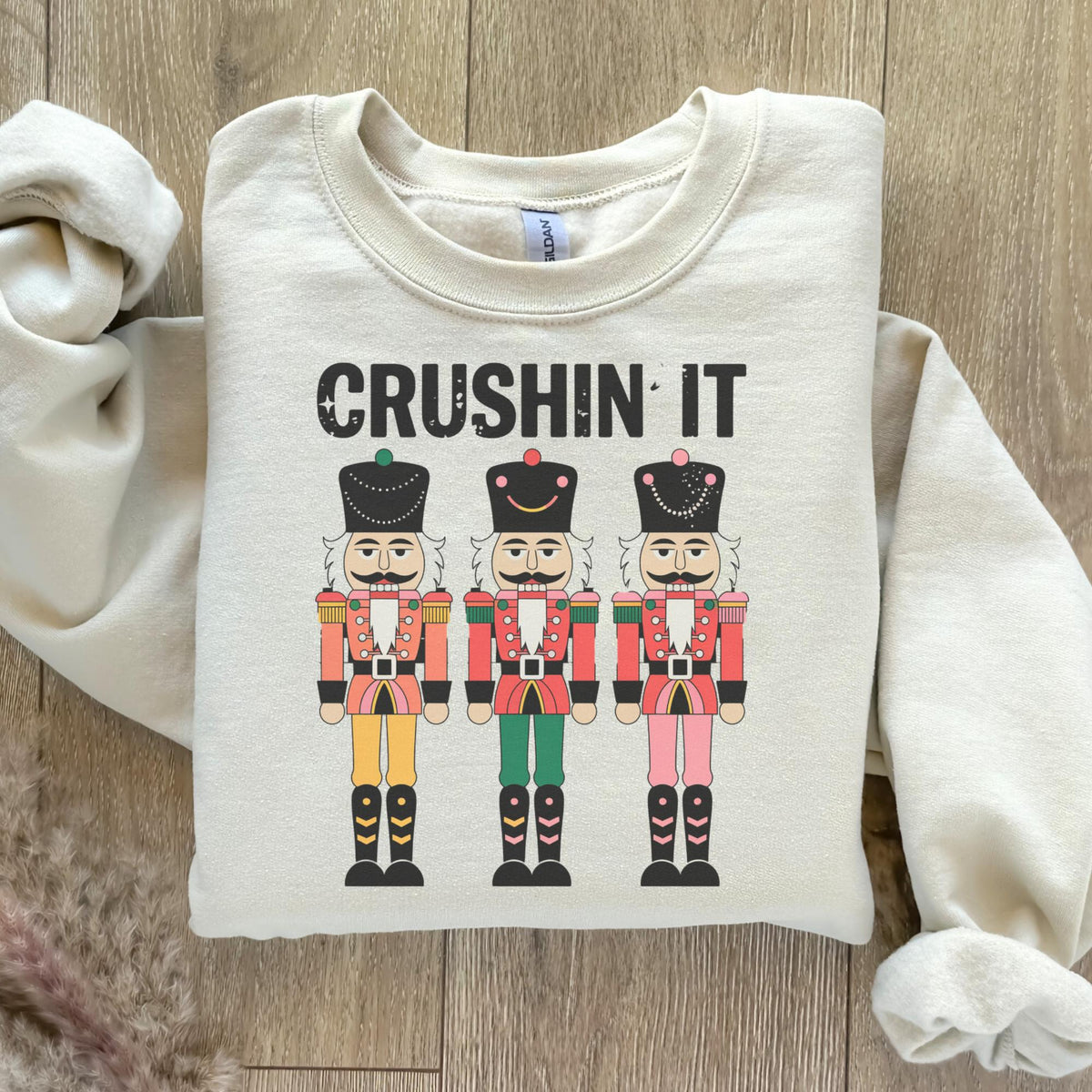 Christmas Sweatshirt For Women Crushin It Sweatshirt Nutcracker Sweatshirt Holiday Shirt Holiday Sweater Christmas Shirt Sweatshirt – Feel-Good Design · Top Pick For Any Outfit