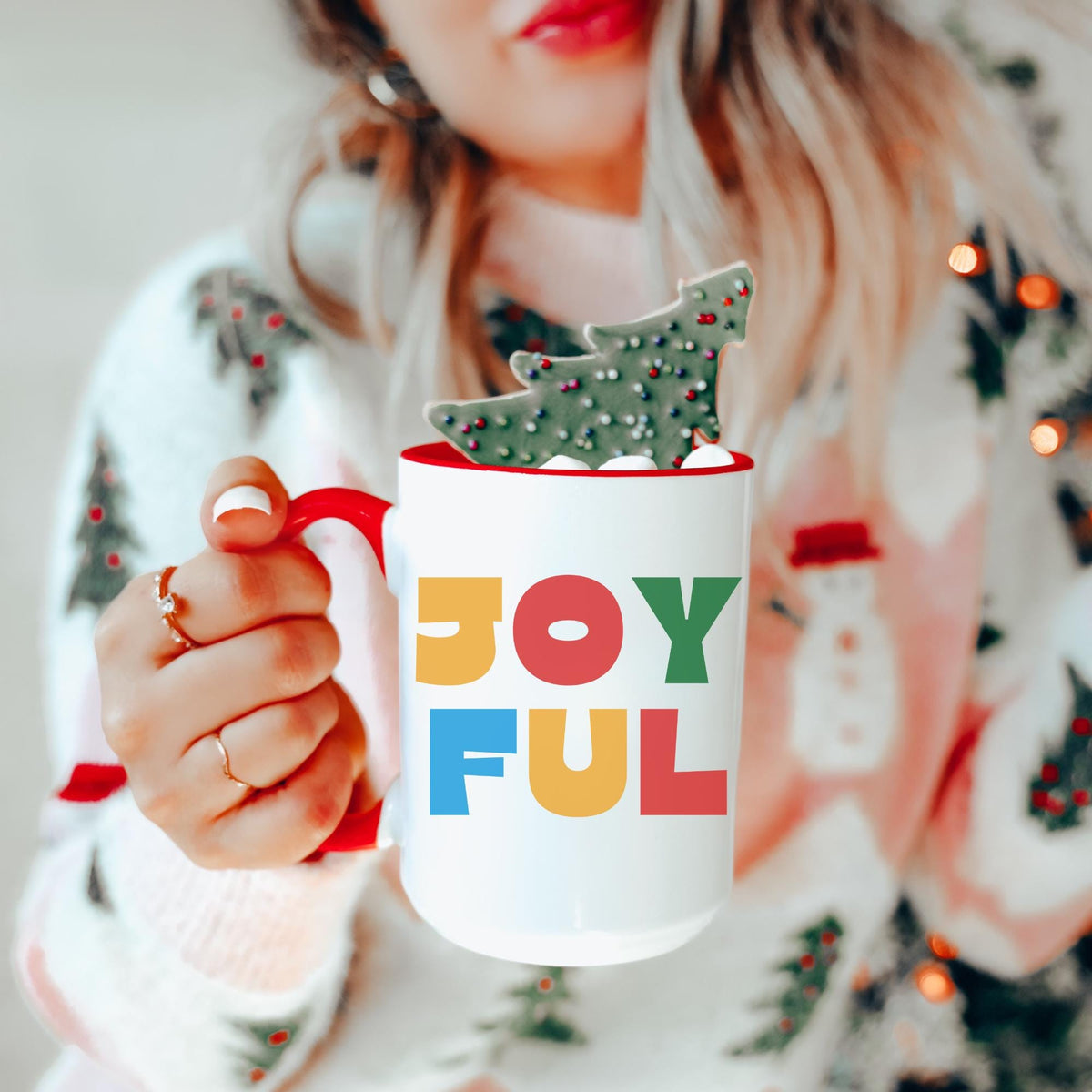 Joyful Coffee Mug Christmas Coffee Mug Christmas Coffee Cup Gift for Her Secret Santa Gift Gifts Under 30 Christmas Gift Gifts Graphic Tee – Fan Favorite · Top Pick For Any Outfit
