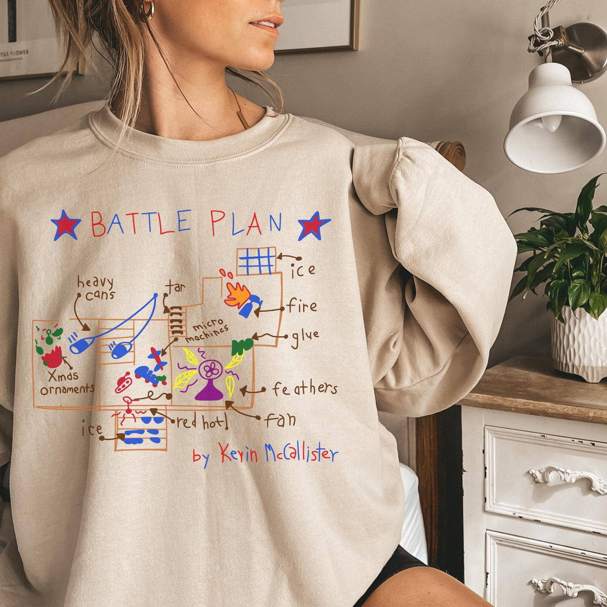Funny Battle Plan Map Shirt Christmas Movie Sweatshirt 90s Christmas Movie Sweater Funny Christmas Sweatshirt 90s Christmas Gift Sweatshirt – Soft Feel · Perfect For Daily Wear