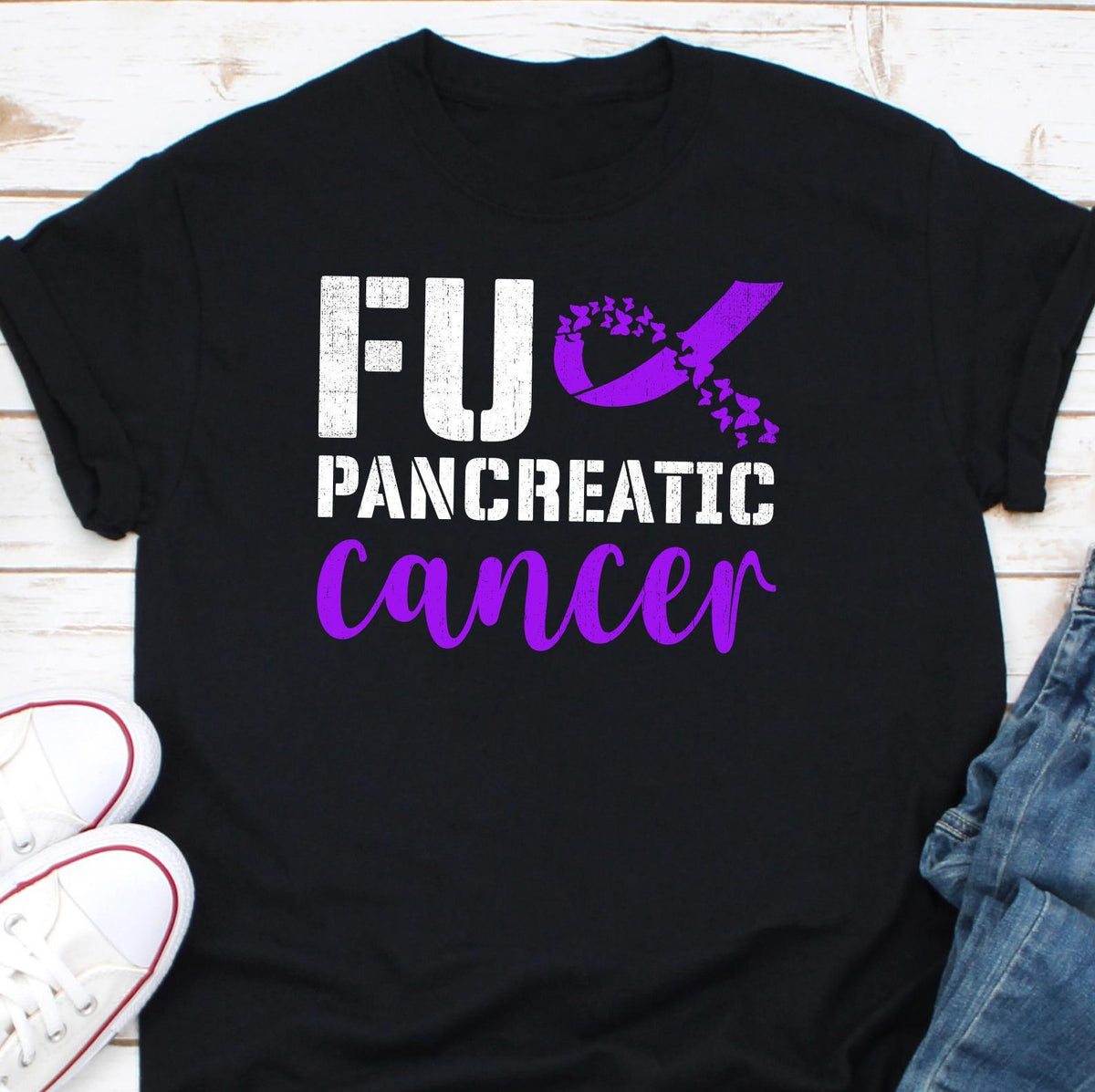 Fuck Pancreatic Cancer Shirt Pancreatic Cancer Awareness Gift Shirt Pancreatic Cancer Fighter Shirt Cancer Warrior Shirt Cancer Support Graphic Tee – Fan Favorite · Great Gift For Fans